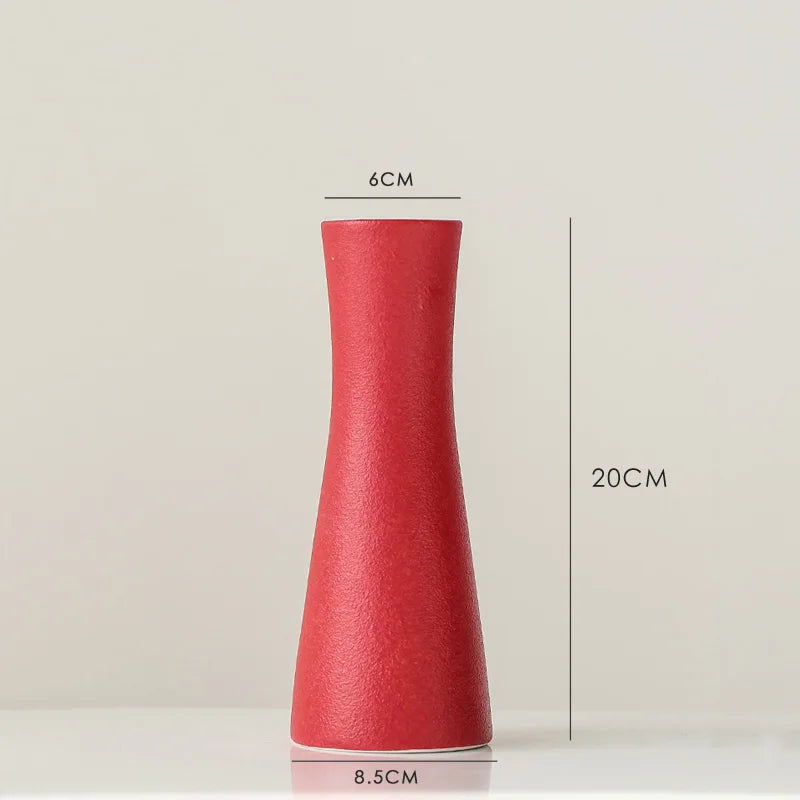 vases blancs modernes minimalistes céramique opaques fleurs artificielles table simple