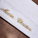 Serviette brodée avec nom personnalisé