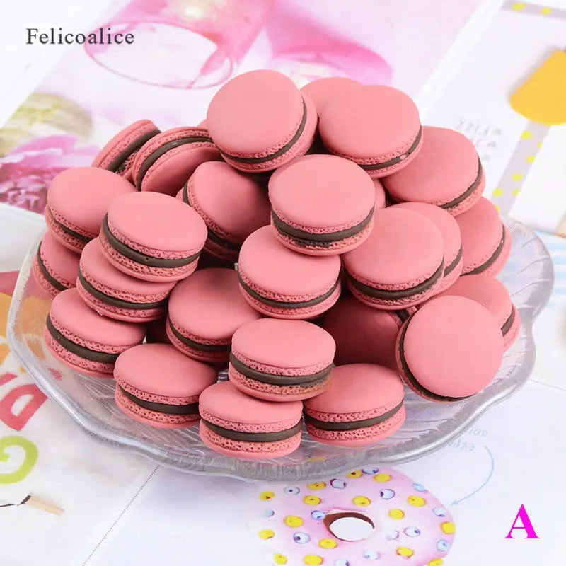 décoration noël macarons résine couleurs vert rose jaune classique artificiels 13x23mm non comestible