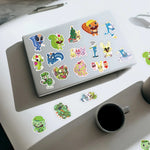 sticker cartoon happy tree friends autocollant dessin animé visage souriant adhésif vinyle étanche pvc