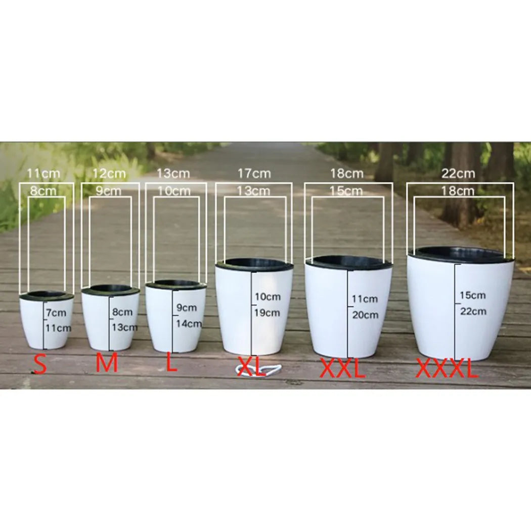 pots plantes modernes blancs lisses drainage absorbant coton grilles tailles xl xxl