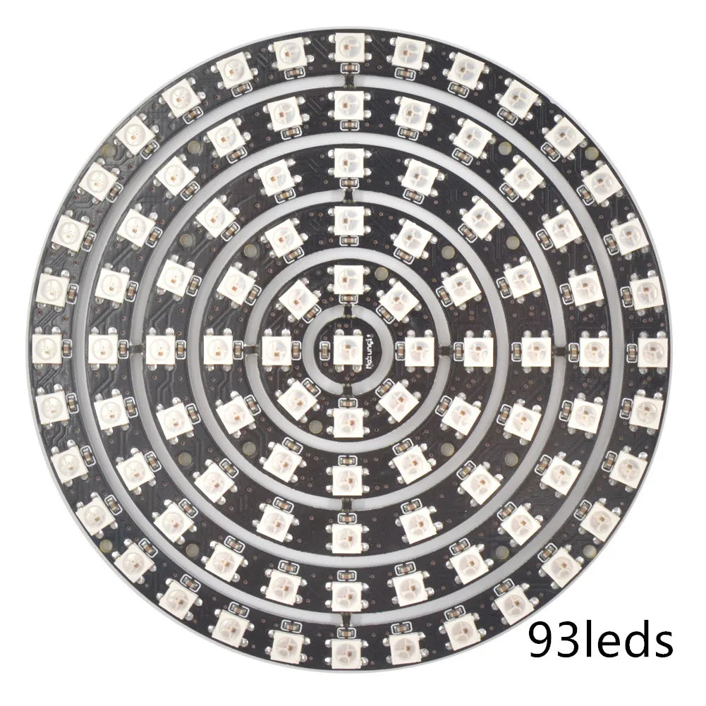 plaque led noir blanc points led moderne technologique concentrique 172mm 172mm