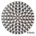 plaque led noir blanc points led moderne technologique concentrique 172mm 172mm
