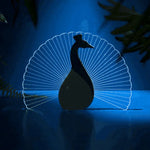 lampes decoratives animaux bois toucan baleine paon loup motifs lumineux moderne minimaliste