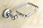 ensemble accessoires salle bain chrome blanc porte savon distributeur brosse wc tasse motif