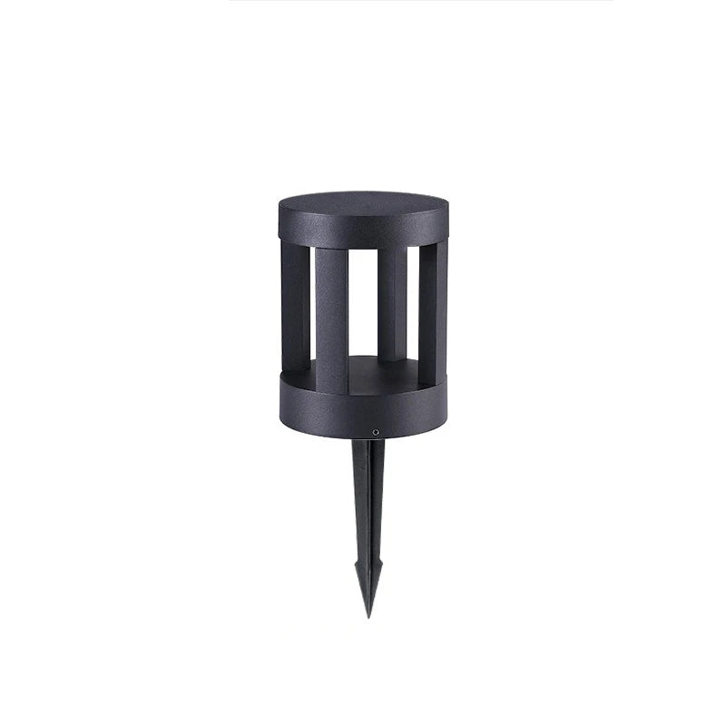 lampadaire extérieur led moderne noir ip65 étanche 10w lumiere chaude jardin contemporain