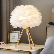 Lampe de chevet en plumes d'oie LED moderne pour chambre et salon - Décoration romantique