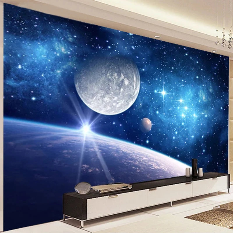 Sticker mural espace 3D auto-adhésif dans une chambre d'enfant