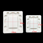 moules silicone gâteaux fondant chocolat blanc jaune motifs cadres volutes texturés baroques