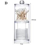 boîtes rangement coton tige disques coton transparentes modernes pliables rechargeables