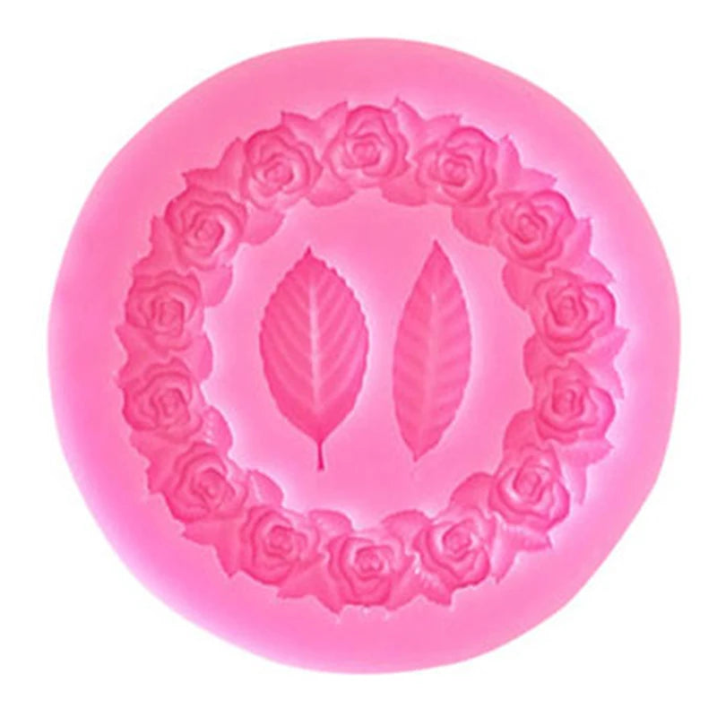 moule silicone gâteau mariage roses feuilles saint valentin chocolat bricolage