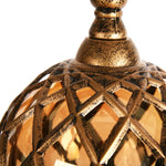 lampe solaire vintage doré marron clair rétro géométrique ip65 led moderneextérieur