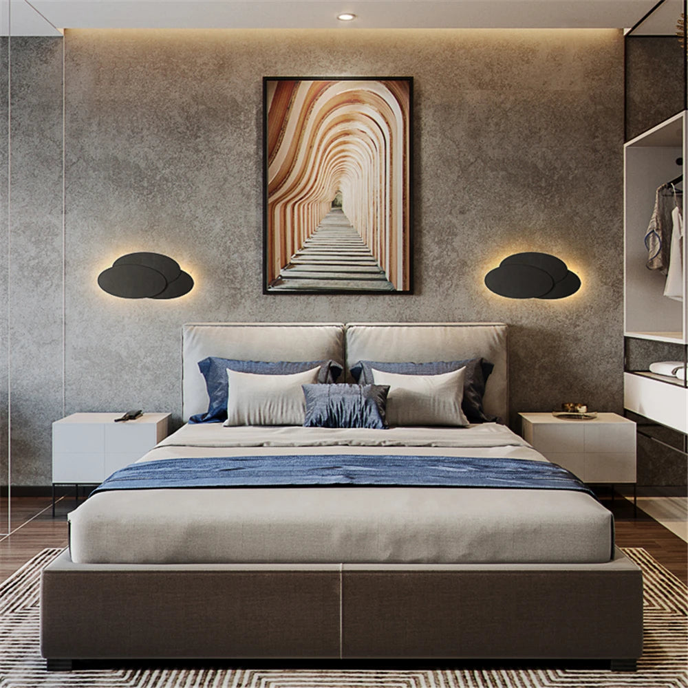 applique murale moderne led blanc noir éclairage quotidien minimaliste fixée mur