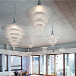suspension lumineuse blanc moderne acrylique nordique opaque salon chambre