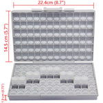 boîtes rangement électronique composants smd résistances condensateurs organisateur utilitaire gris noir plastique