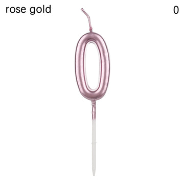 bougies forme chiffres anniversaire rose pâle argenté résille fine moderne minimaliste tringle chiffres