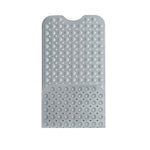 tapis bain antidérapant pvc moderne bleu gris blanc transparent trou texturé adhésif salle bain
