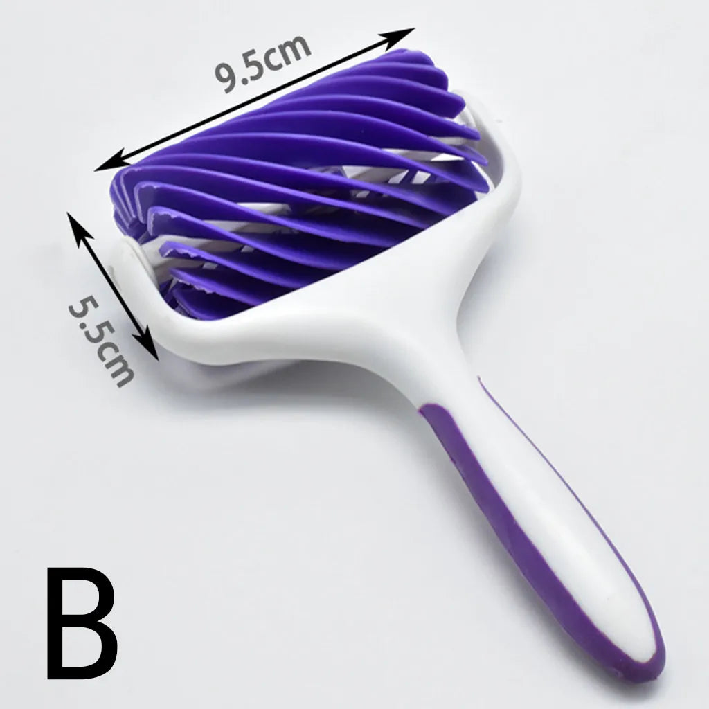 brosse peau violet moderne rayures horizontales poignée plastique respectueux environnement