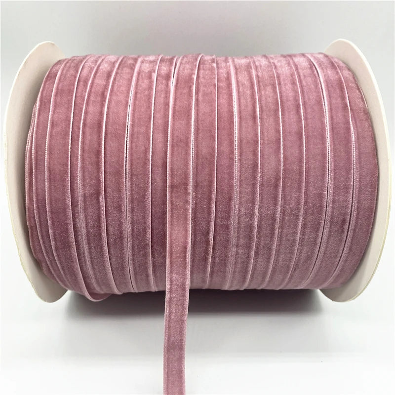 ruban velours rayures blanches rose pâle largeur 10mm 15mm 20mm 25mm 38mmOpaque polyester décoration