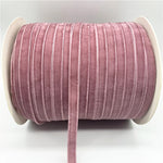 ruban velours rayures blanches rose pâle largeur 10mm 15mm 20mm 25mm 38mmOpaque polyester décoration