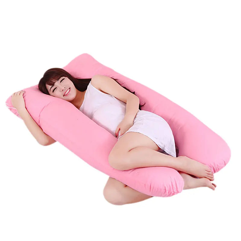 coussin maternité coton motif vache bleue jaune respectueux environnement ergonomic fixations blanc