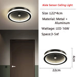 lampe moderne led 9w 14w 16w noir doré pvc aluminium