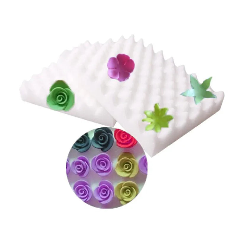 tapis gâteau fleurs motifs texturés plaques décoratives pâtisserie outil cuisine blanc rose vert violet