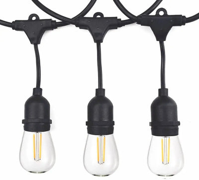 Guirlande lumineuse extérieure 15m LED E27 blanc chaud étanche