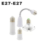 adaptateur culot E27 blanc moderne portable 65mm 95mm 197mm fixé adhésif certifié ccc cenele