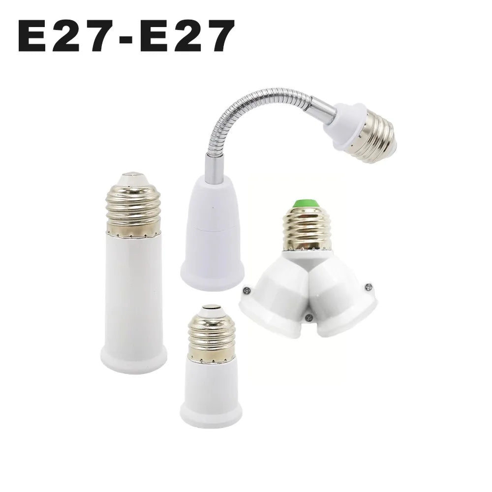 adaptateur culot E27 blanc moderne portable 65mm 95mm 197mm fixé adhésif certifié ccc cenele