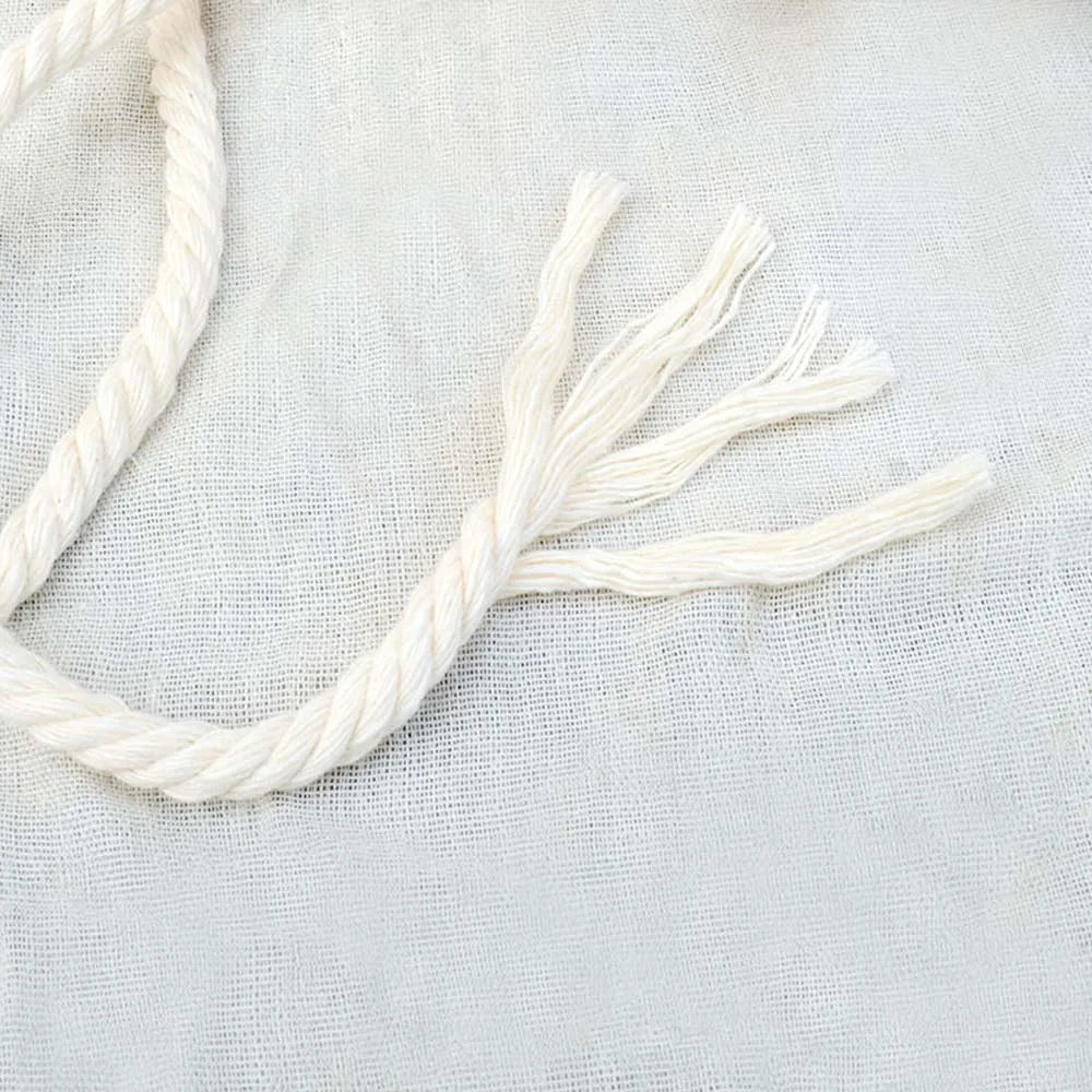 corde coton naturel beige clair macramé artisanat décoration rustique textile maison bricolage