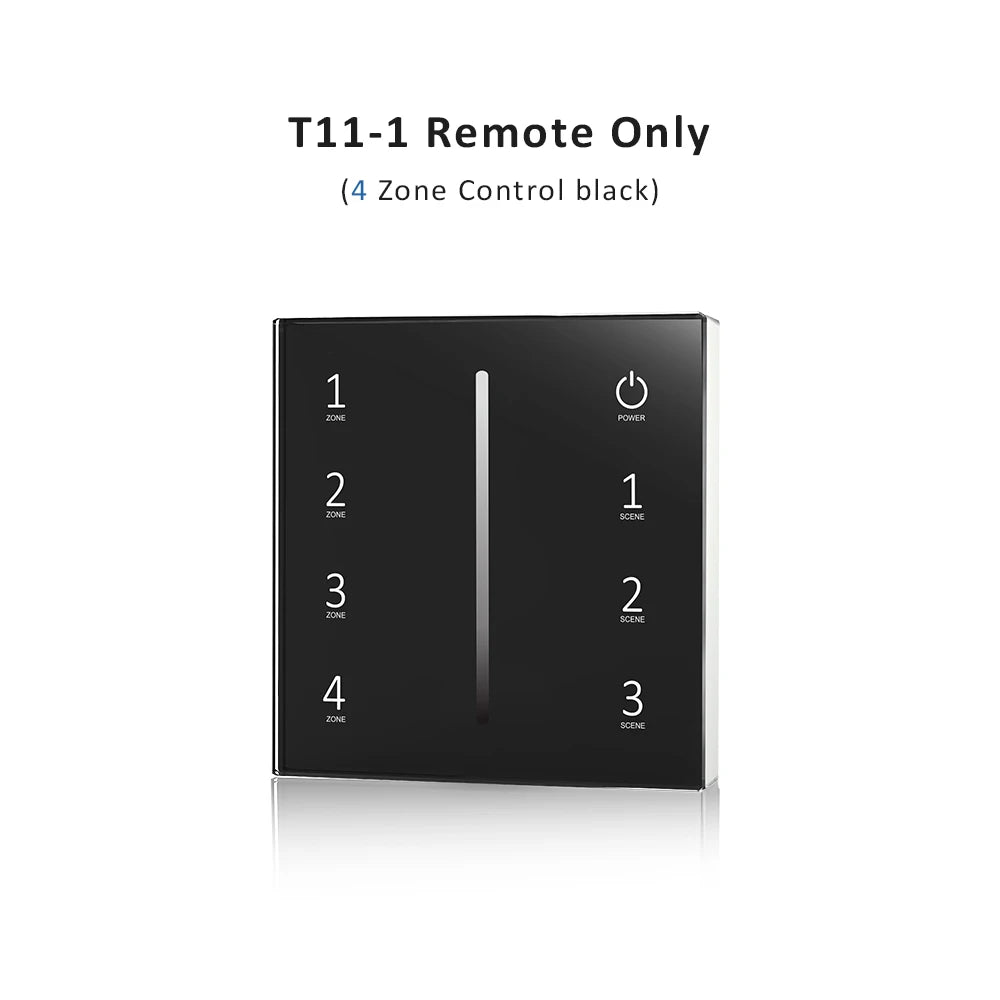 interrupteur led touch dimmer blanc noir rond moderne minimaliste adhésif
