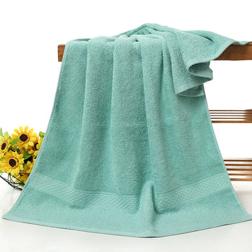 serviette bain coton épais absorbante séchage rapide clips fixation motif géométrique classique