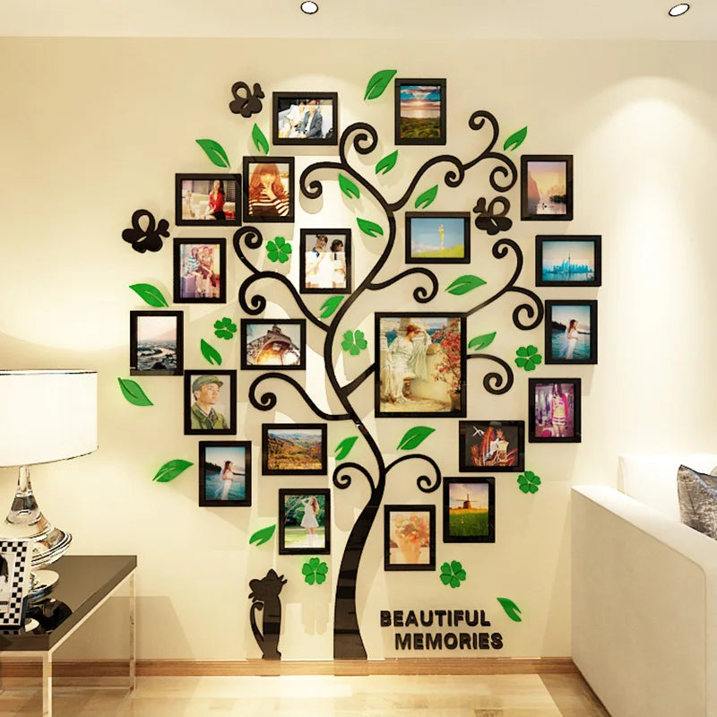 Décoration murale acrylique arbre rouge salon