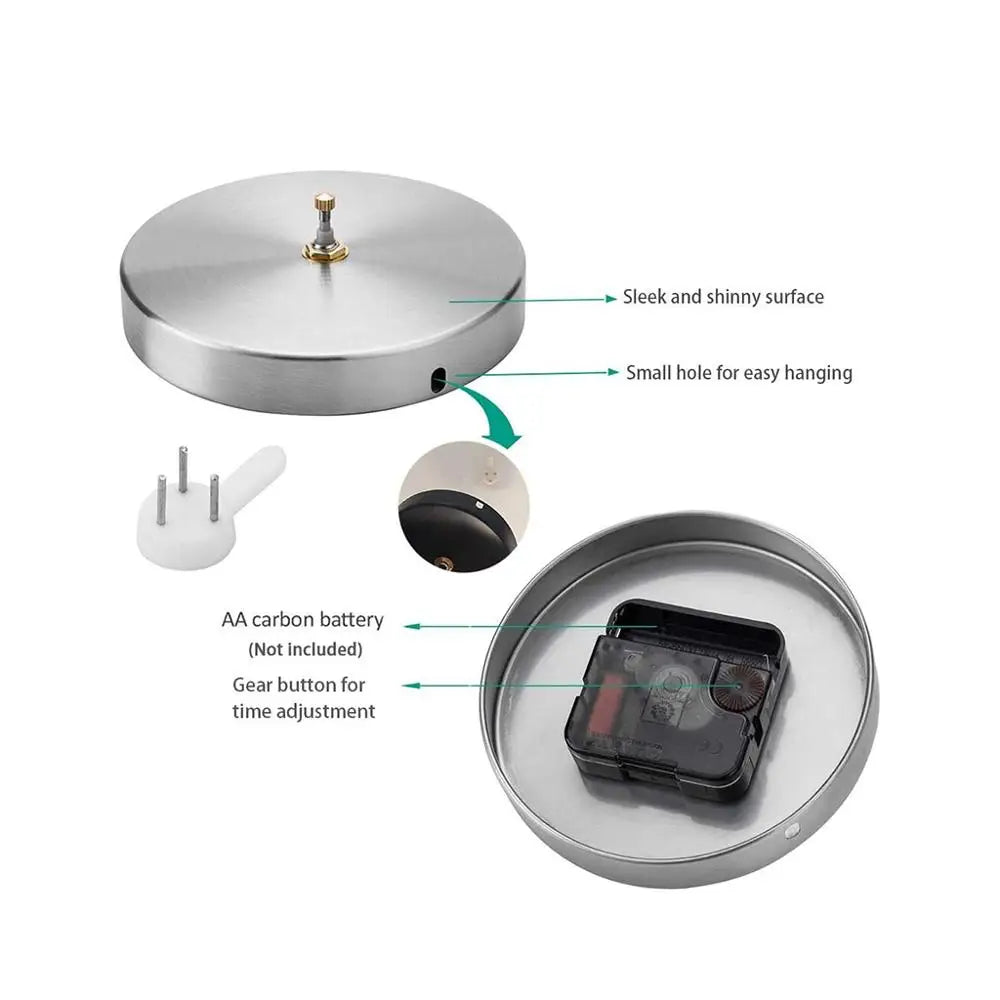 Mécanisme horloge noir pour décoration intérieure moderne