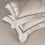 Housse de couette vintage en coton égyptien 1000TC blanc