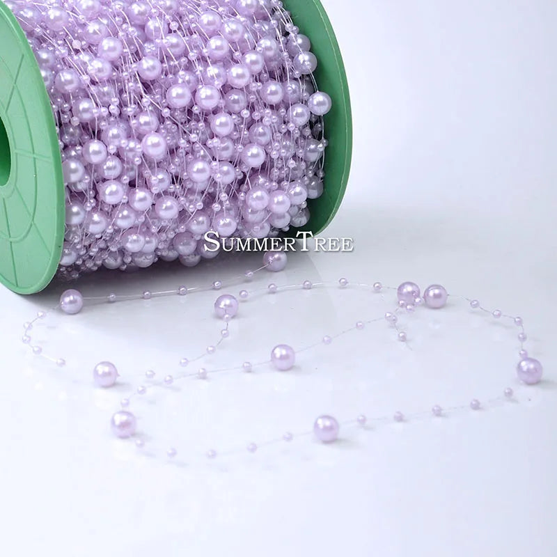 plastique blanc rose bleu clair chaines decoration mariage anniversaire noel classique