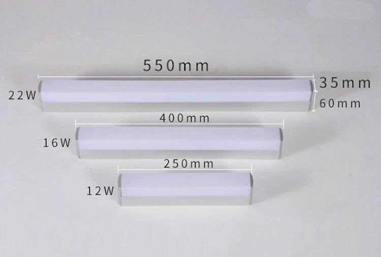 lampe led moderne mur blanc acrylique 55cm 40cm 25cm 22w 16w 12w