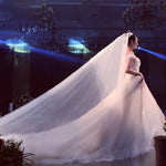 voile mariage blanc dentelle élégant sans peigne opale 8m 10m fixé