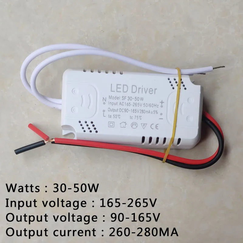 driver led blanc moderne 260 300ma 165 265v ac input 120 240v dc output