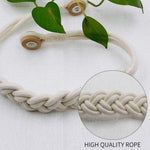 bracelet tressé blanc moderne boucle métal fixe unique accessoire mode 50cm