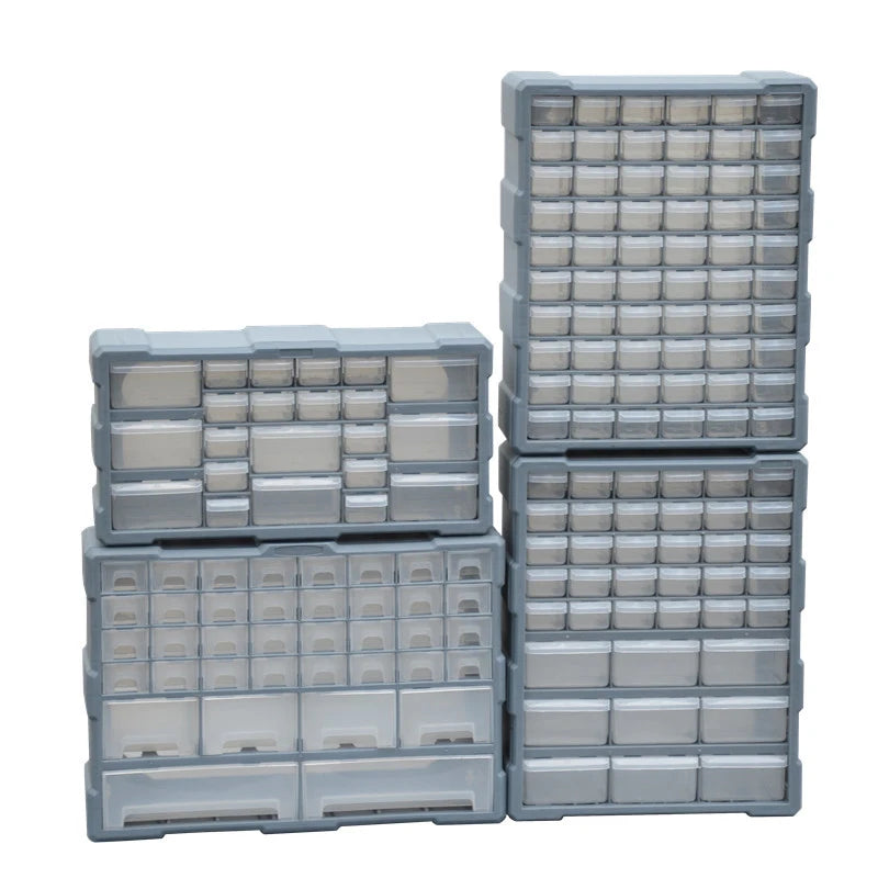 Boîte de rangement murale bleue avec compartiments
