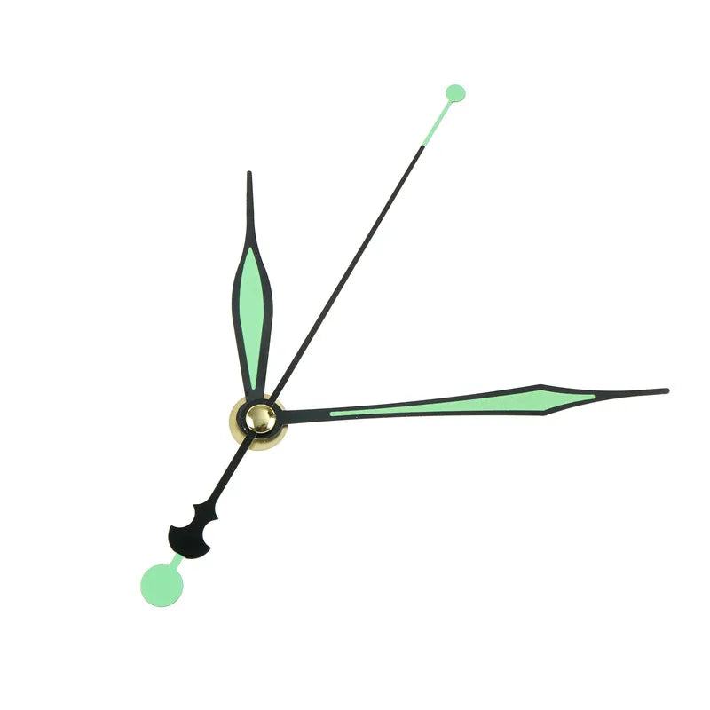 horloge murale moderne marbre noir vert clair quartz lumineuse aiguille transparent minimaliste