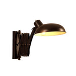 lampe murale industrielle articulée noir mat abat jour métal vis