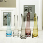 vases modernes violet gris bleu transparent décoration intérieure table contemporain