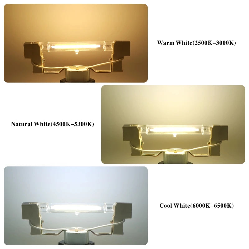 ampoules led cob blanc chaud 2700k 3500k 10w 20w 78mm 118mm moderne transparentes