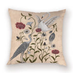 taies d'oreiller carrées fleur vintage polyester blanc décoratives