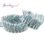 ruban frisé décoratif polyestère blanc vert rose rouge beige franges motifs floraux 25mm 10yards