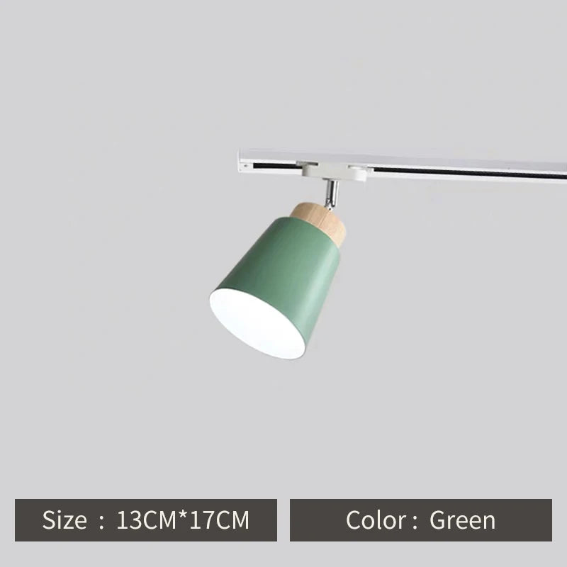 Spot lumineux conique moderne multi couleurs bleu gris jaune vert rose led éclairage rail