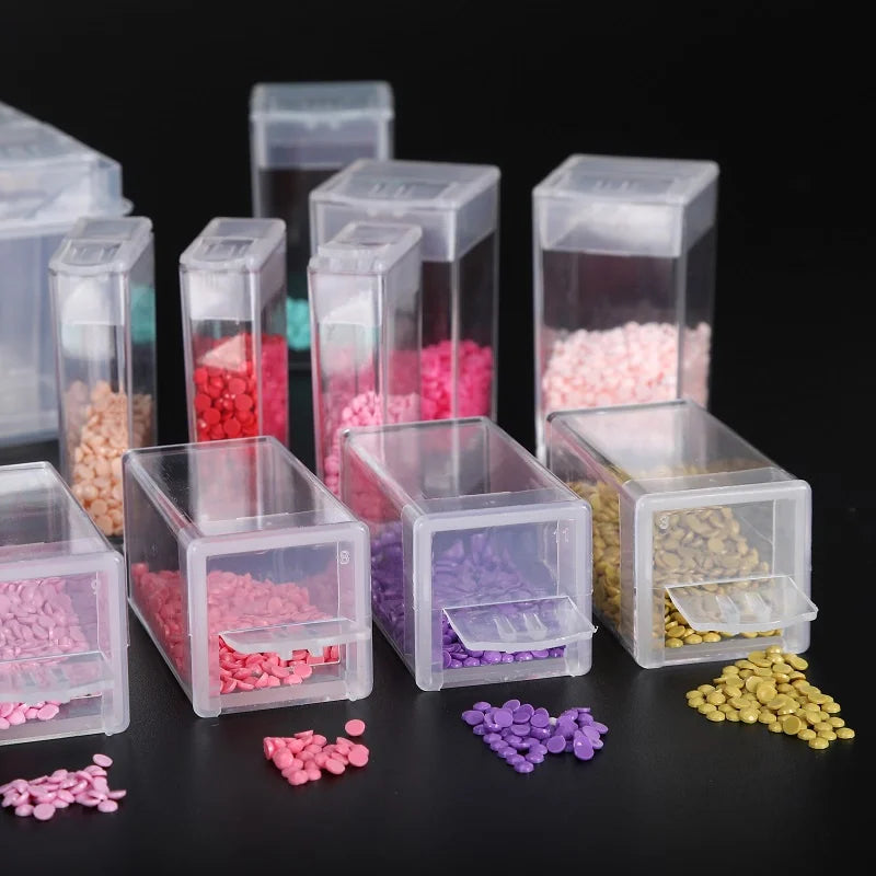 boîtes rangement transparentes compartiments modernes poignée pratique 32pcs 40pcs 48pcs 56pcs 64pcs